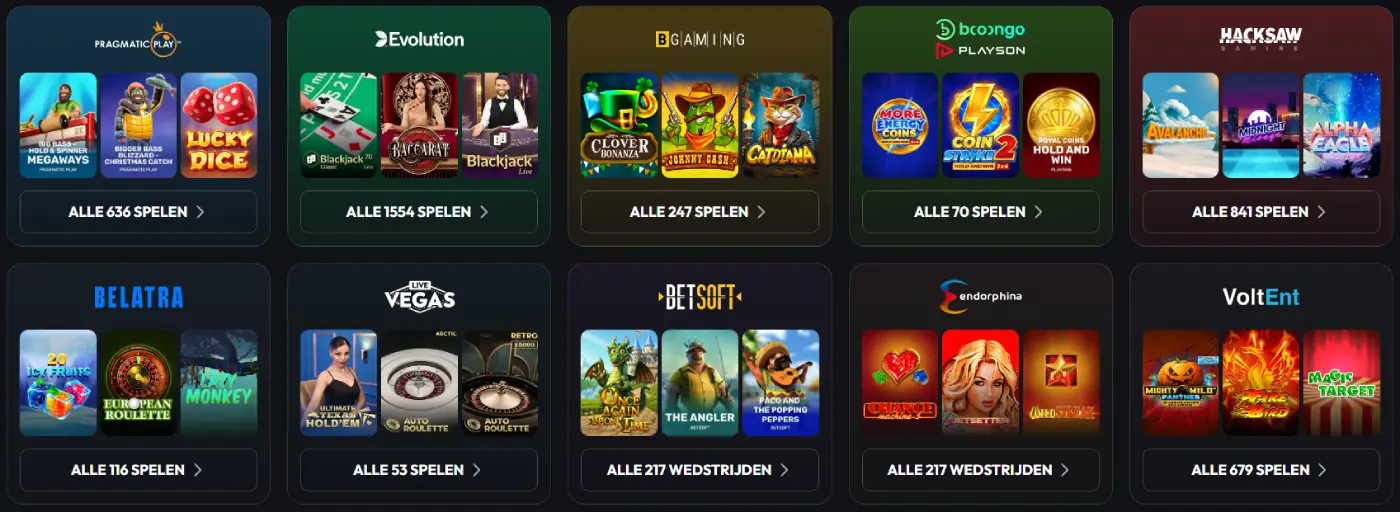 7Gear Casino Softwareproviders