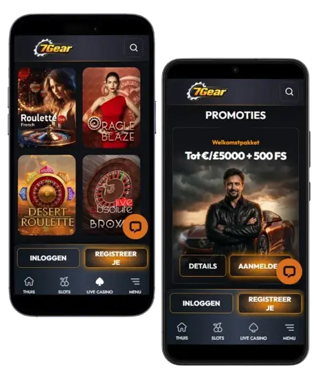 Mobiel spelen bij 7Gear Casino